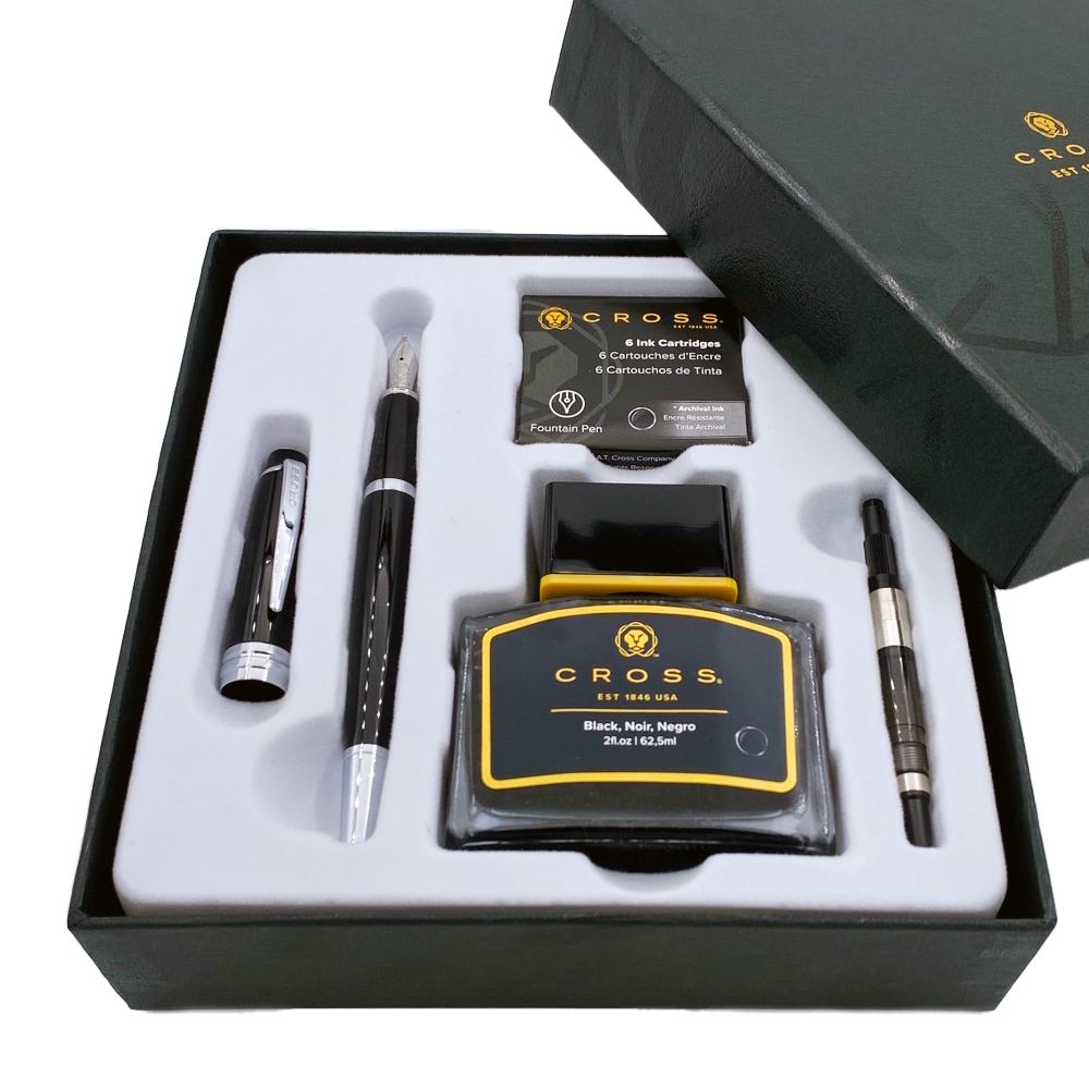 6  Cartridges6 Cartouches d6 Cartouchos de Fountain Pen InkEncre Tinta AT Cross CompanCROSSEST 1846 USABlack, Noir, Negro  62,5mlCROEST