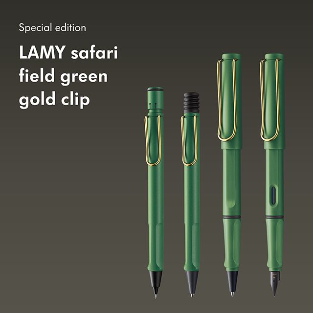 LAMY  SAFARI狩獵者系列 限量 鋼珠筆  GREEN GOLD 復古綠金夾 (限量獨家筆盒)