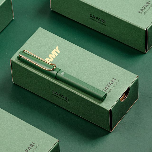 LAMY  SAFARI狩獵者系列 限量 鋼珠筆  GREEN GOLD 復古綠金夾 (限量獨家筆盒)