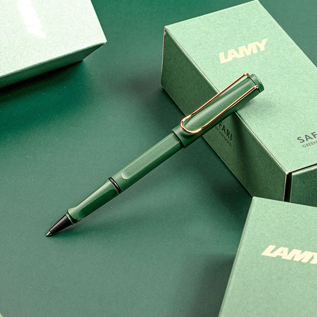 LAMY  SAFARI狩獵者系列 限量 鋼珠筆  GREEN GOLD 復古綠金夾 (限量獨家筆盒)