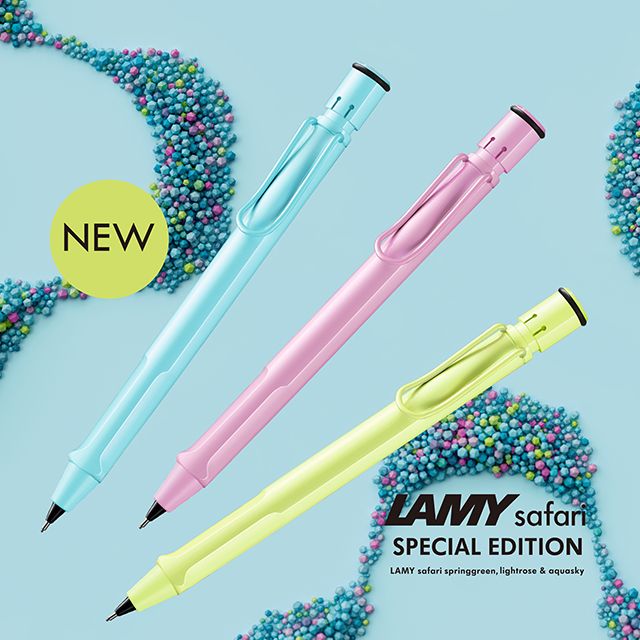 NEWLAMY safariSPECIAL EDITIONLAMY safari springgreen, lightrose & aquasky