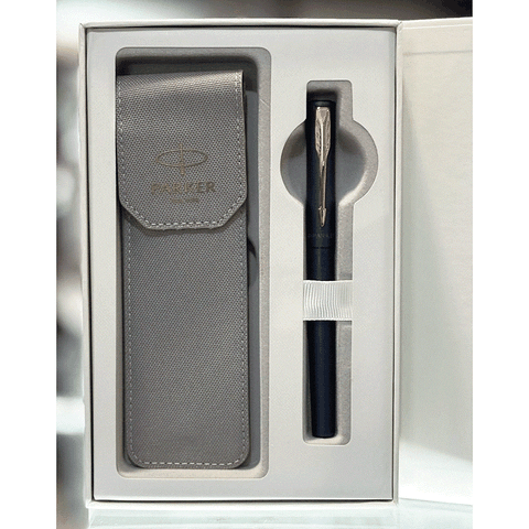 PARKER 派克 威雅XL 海軍藍鋼珠筆布套禮盒