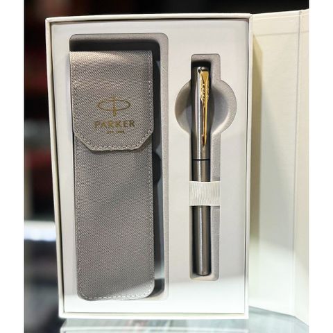 PARKER 派克 PARKER 派克 威雅XL 森林鋼桿金夾鋼珠筆布套禮盒組