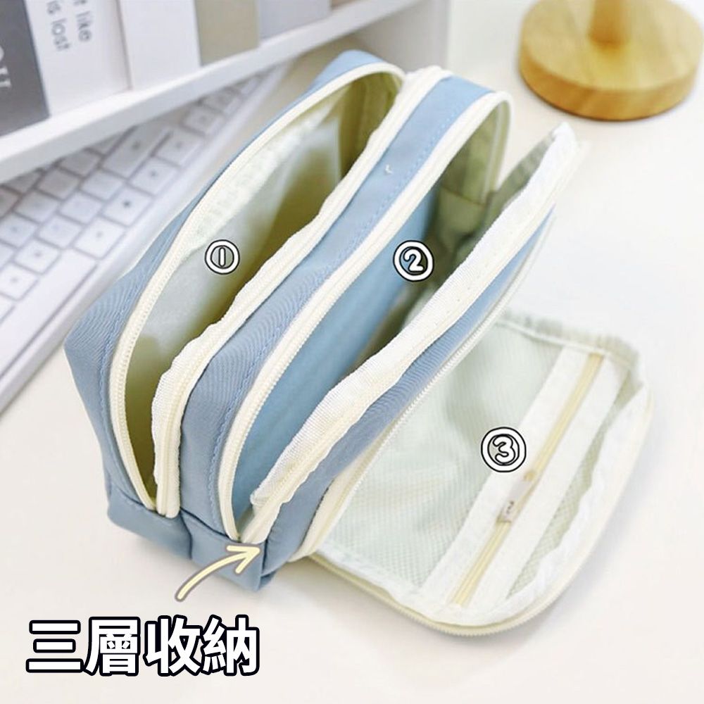  OECO 日系簡約鉛筆袋 文具盒  帆布筆袋 (少女筆袋 繪畫用筆袋 大容量筆袋 學生筆袋  多功能筆袋)