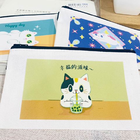 Stylelife插畫帆布零錢收納包/筆袋
