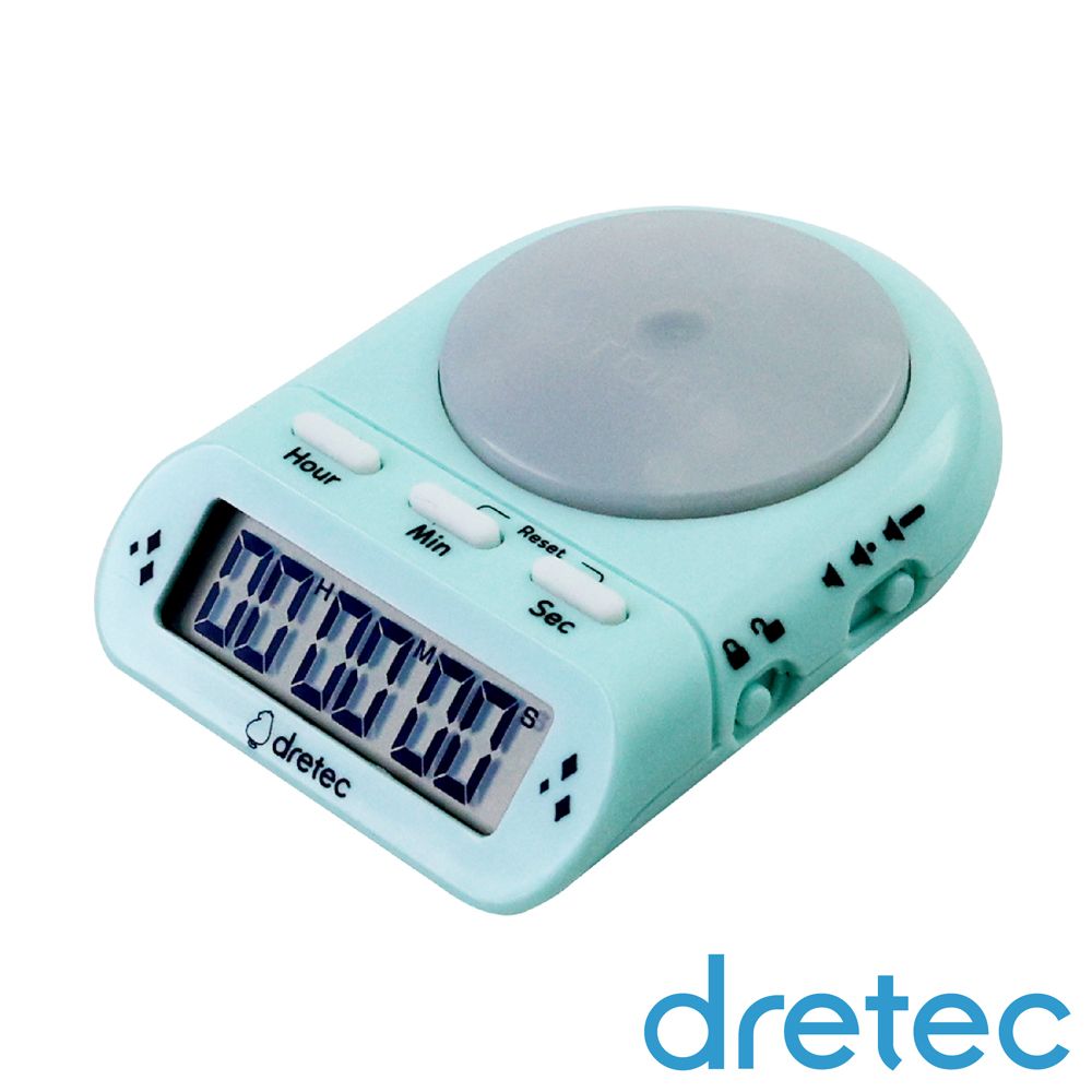 DRETEC 時間管理學習計時器-99時59分59秒-綠色 (T-186NGNKO)