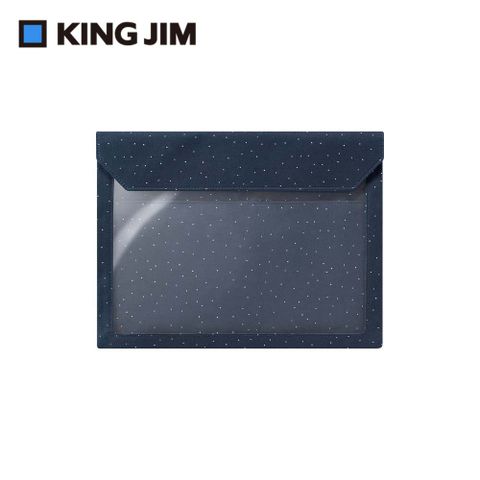 KING JIM FLATTY WORKS多用途帆布收納袋 限定款 點點 A4 (5466-L104)