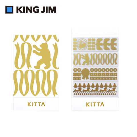 KING JIM KITTA隨身攜帶和紙膠帶 Clear透明/金箔 裝飾