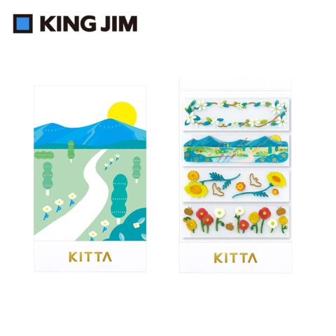 【KING JIM】KITTA隨身攜帶和紙膠帶 Clear透明/金箔 風和日麗 (宮下和設計款)