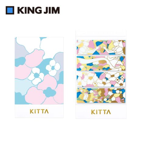 【KING JIM】KITTA隨身攜帶和紙膠帶 Clear透明/金箔 玻璃窗花 (北澤平祐設計款)