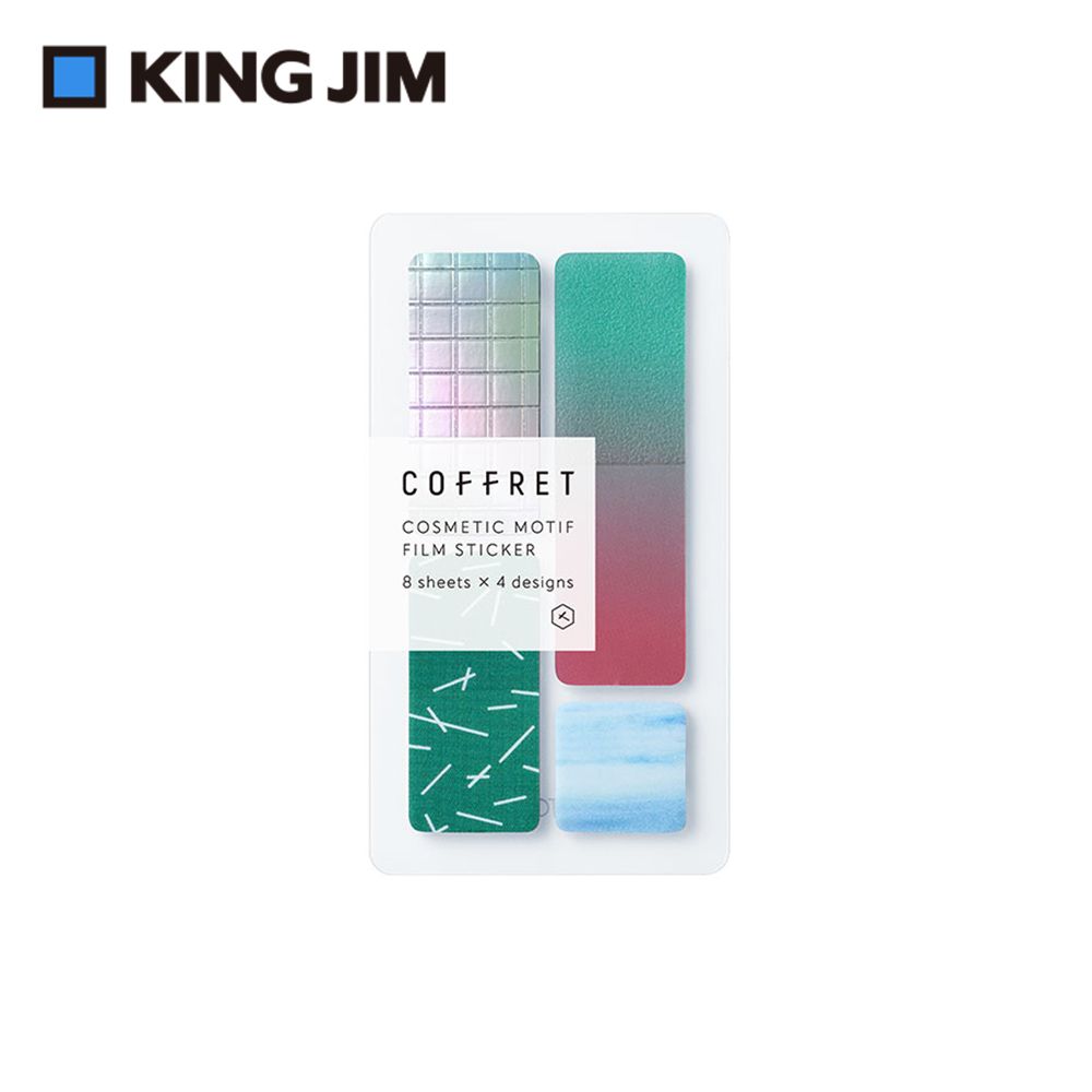 KING JIM HITOTOKI COFFRET 調色盤薄膜貼紙 圓型 漂浮粉