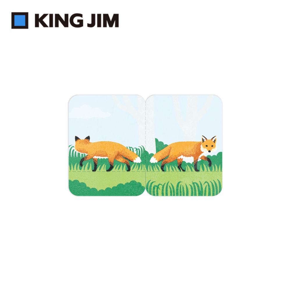 KING JIM 可站立便利貼 動物款 L 狐狸 (3580-004)