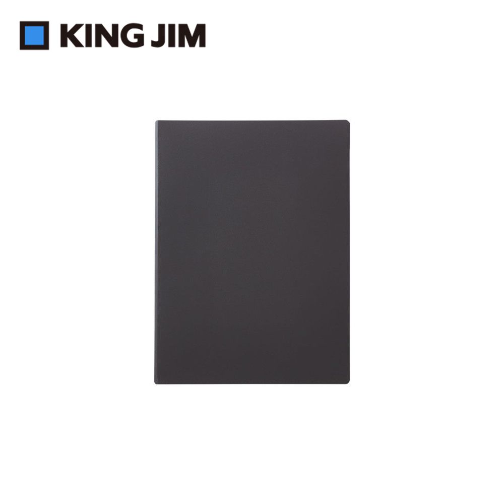 KING JIM EMILy硬殼3口袋收納資料夾  A4 煤炭黑 (EY759-BK)