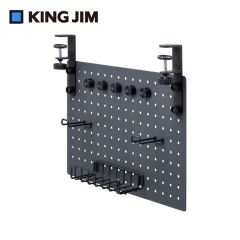 KING JIM ROUTE BOARD 三用夾式洞洞板/電線集線板 灰色 (RTB4330-DG)