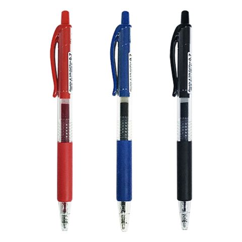 Double A 按壓式極順中性筆0.7mm 12入