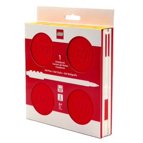 LEGO樂高好好扣筆記本2.0 (附原子筆)-紅色