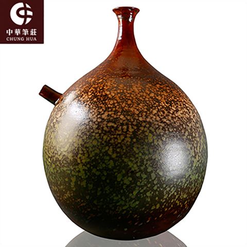 陶藝雅居陶器花器〈雪舞森林〉h50x37cm