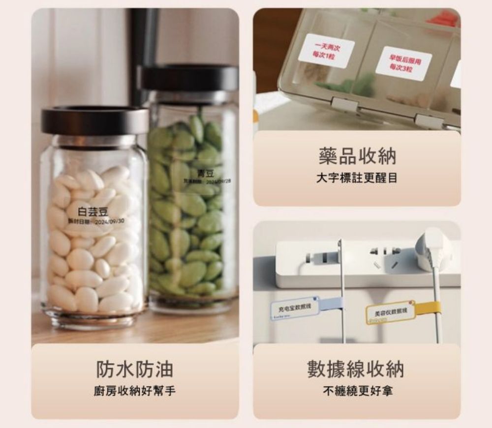 白芸豆:一天两次每次粒服用每次3粒藥品收納青豆大字標註更醒目充电美容防水防油廚房收納好幫手數據線收納不纏繞更好拿