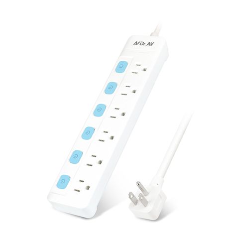 【聖岡科技Dr.AV】TX-600-4 6開6插3孔節能4尺 延長線