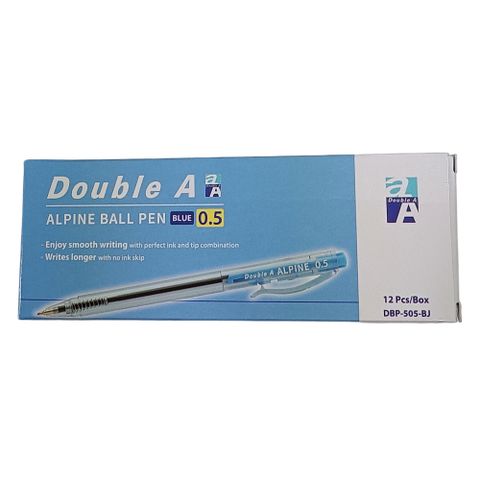 Double A Alpine 按壓式原子筆0.5mm(藍)12入