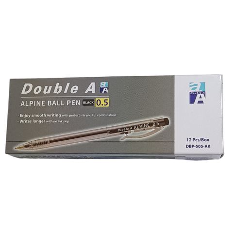 Double A Alpine 按壓式原子筆0.5mm(黑)12入