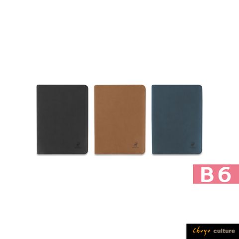 珠友 B6/32K 6孔拉鍊包萬用手冊/附20張橫線內頁/皮質6孔活頁筆記本/拉鍊包