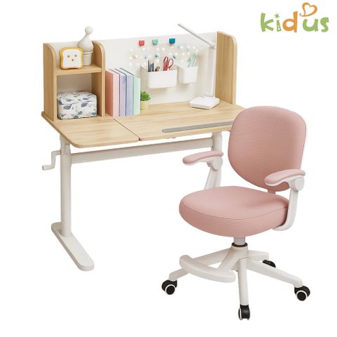 【KIDUS】100cm桌面 實木兒童書桌椅OT4100+OA560(書桌椅 升降桌椅 成長桌椅 兒童桌椅)