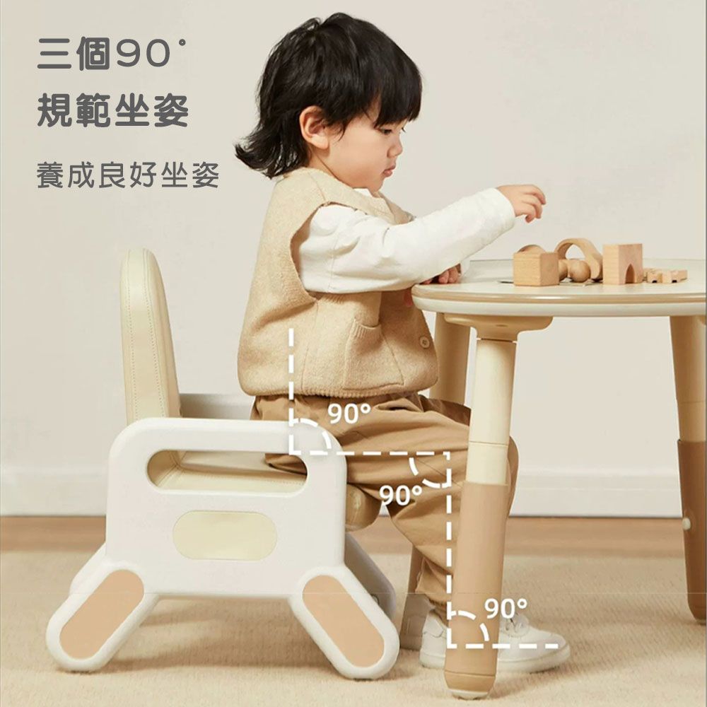 KIDUS 2025新款 80公分兒童桌附書架+糖果椅 一桌一椅HS101+SF015(兒童桌椅 學習桌椅)