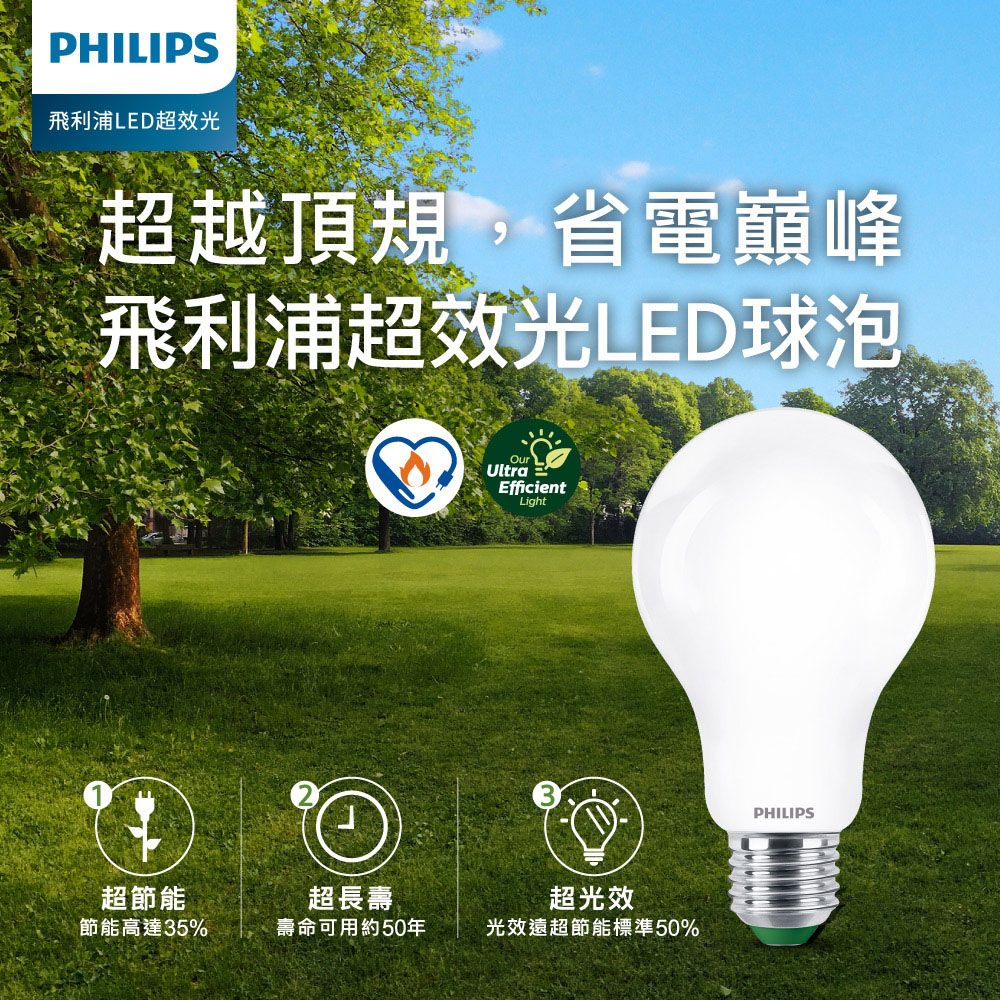 PHILIPS 飛利浦照明 8.5W LED超效光燈泡 燈泡色3000K 2入組(PL853)