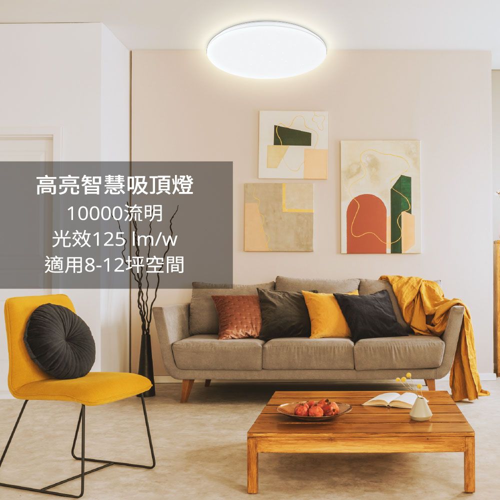 PHILIPS 飛利浦照明 Smart LED智慧調光調色吸頂燈-星鑽版(PW012P)