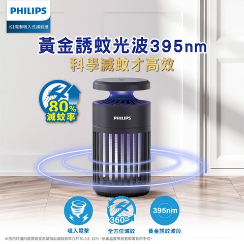 PHILIPS 飛利浦照明 66275 K1 電擊吸入式捕蚊燈(TK1B)