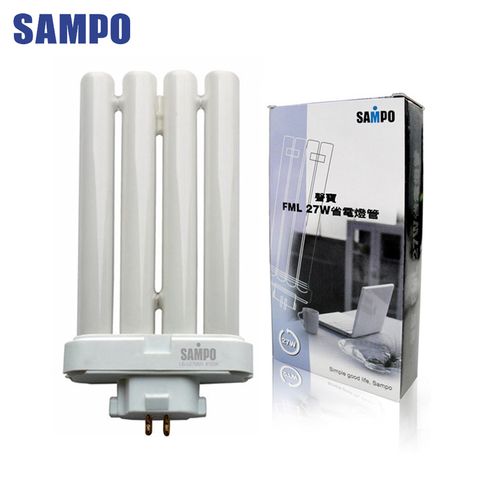 [福利品]SAMPO 聲寶FPL 27W省電燈管-2入裝(LB-U27MW)