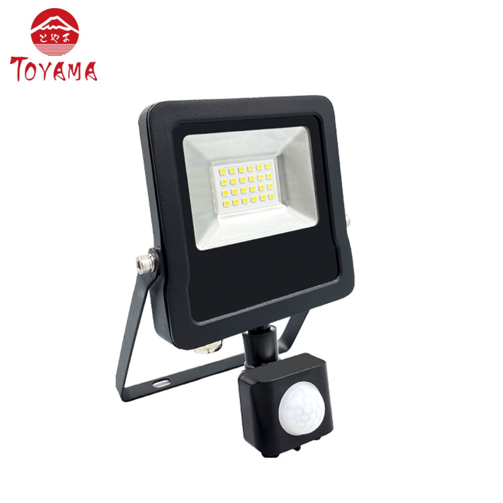 TOYAMA特亞馬20W黑鑽戶外防水LED紅外線感應投射燈4入組(白光、黃光任選