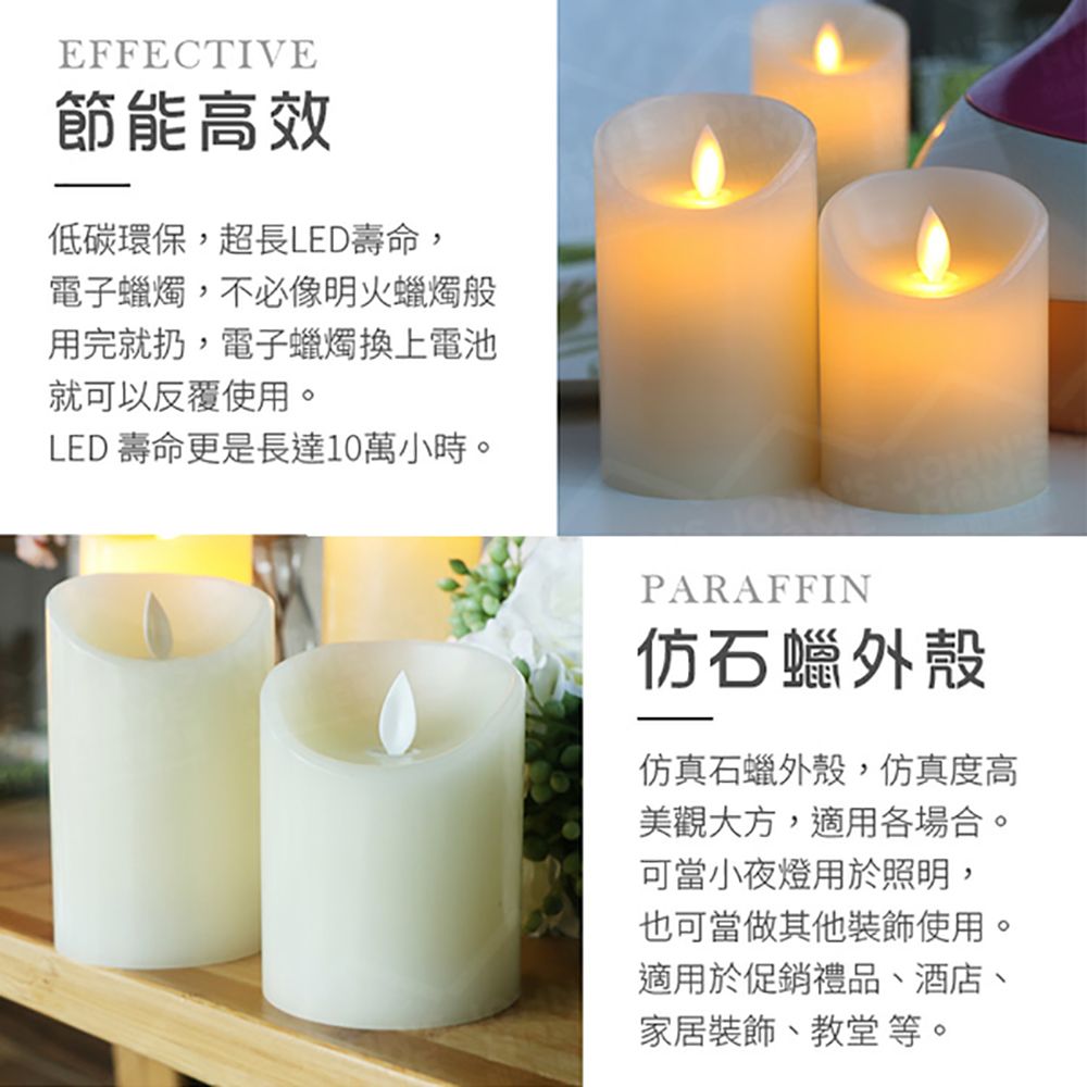  搖擺火苗仿真電子蠟燭 8x23cm普通款 LED蠟燭燈 夜燈