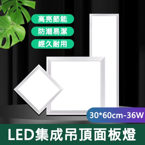 【居家家】LED超薄30*60cm嵌入式36W吊頂燈吊頂燈/平板燈/天花板燈/面板燈