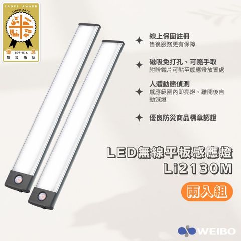 【WEIBO】無線LED自動平板調光感應燈-54顆雙色LED燈