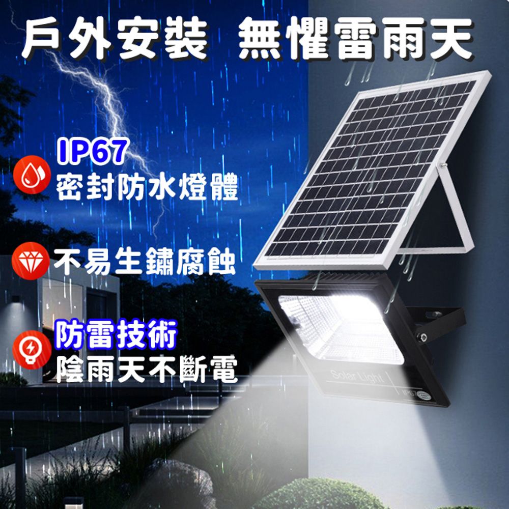 戶外安裝 無懼雷雨天IP67密封防水燈體不易生鏽腐蝕防雷技術陰雨天不斷電Solar Light