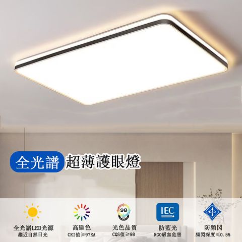 家用超薄LED吸頂燈 簡約臥室燈 長方形客廳燈 走廊燈 過道燈-90CM
