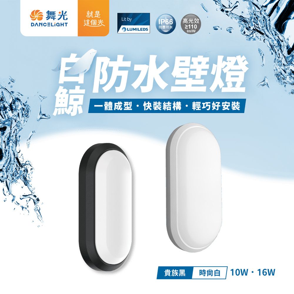 DanceLight 舞光 防水防塵 led 壁燈 防水壁燈 16W 白鯨 IP66