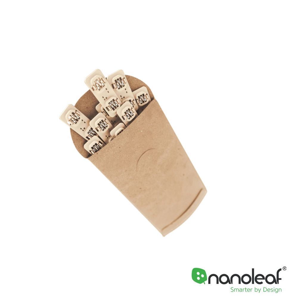 Nanoleaf 配件-面板和面板間的連結器9入-木紋