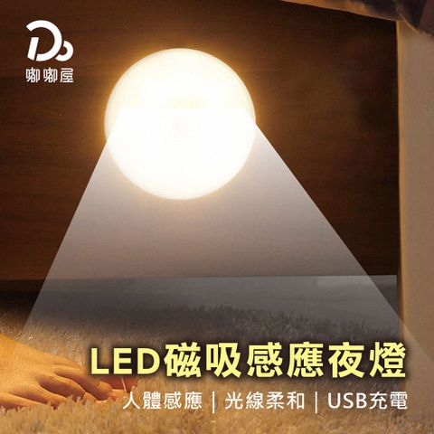 Do House 嘟嘟屋 LED磁吸感應夜燈-2入組