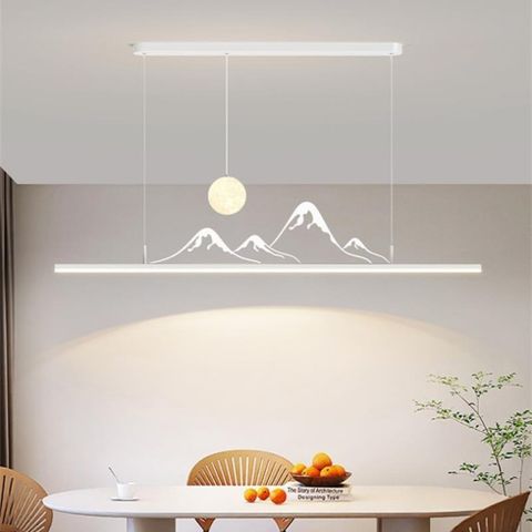 新中式100CM長條餐桌吊燈 壁畫燈