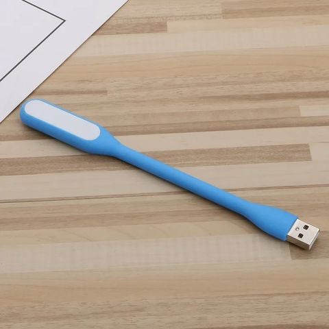 小米同款 USB款 LED隨身小夜燈 隨身燈 小夜燈 LED隨身燈 手持可彎曲 - 天藍色 【5入】