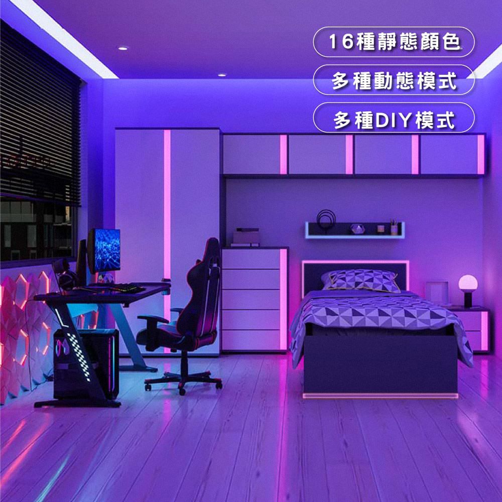 VENTION 威迅 PAE系列 USB 5V紅外線遙控霓虹矽膠RGB LED軟燈條DIY可裁燈帶 1M 