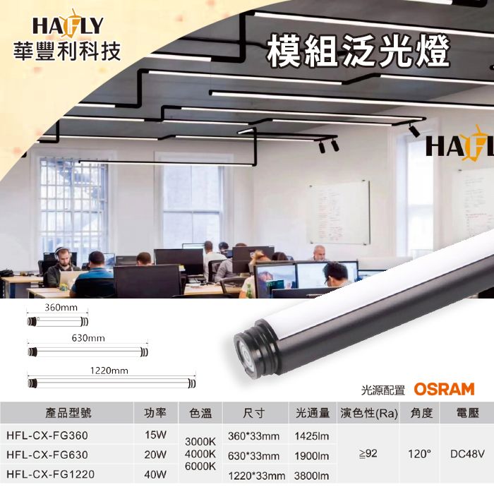  HAFLY 模組泛光燈15W 三色光任選 電壓DC48V 辦公空間/商業空間/咖啡廳/居家/DIY