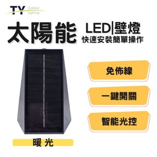 太陽能壁燈 免佈線 LED壁燈 戶外感應燈 太陽能燈戶外