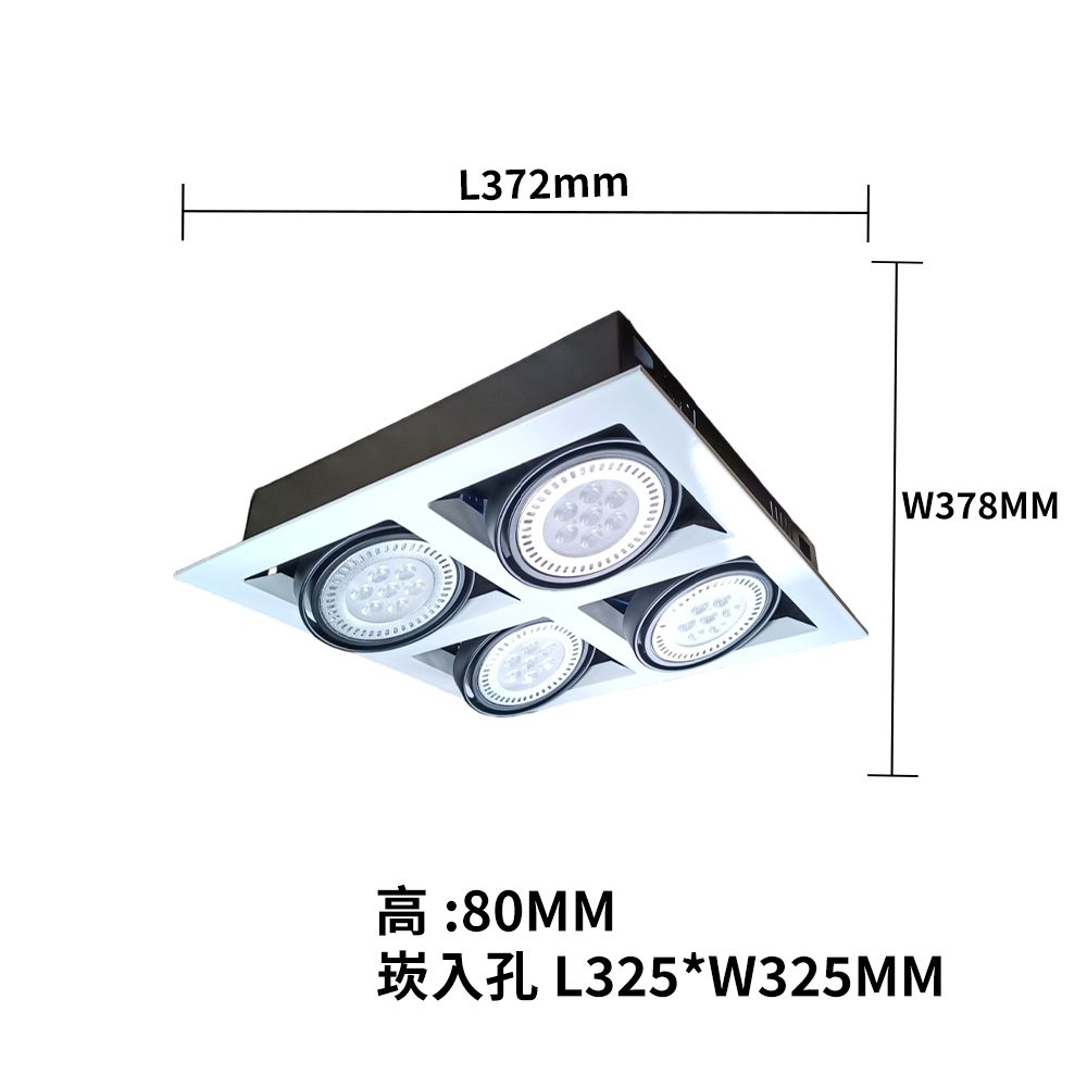  彩渝 AR111燈珠 12珠 有邊框盒燈 單燈 雙燈 三燈 四燈 15W