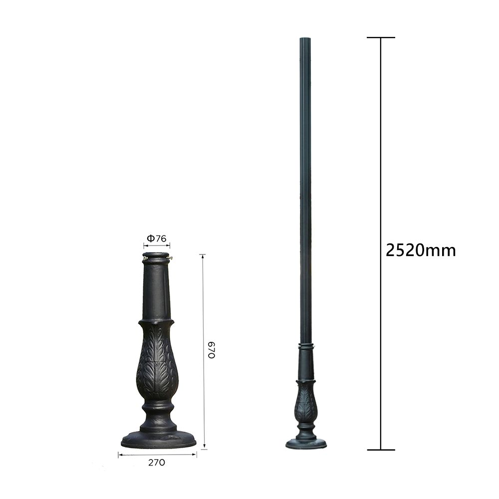 TY 彩渝庭園燈飾 彩渝 鋁底座 管徑76mm 庭園燈底座 庭園燈桿 戶外高燈底座 戶外高燈桿