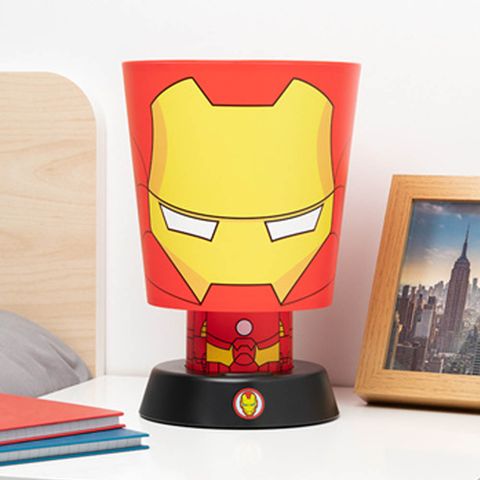 Paladone UK Marvel 漫威 鋼鐵人IRON MAN 桌上檯燈 夜燈 USB電池兩用 26CM(26CM/鋼鐵人/USB電池兩用/漫威/小夜燈)