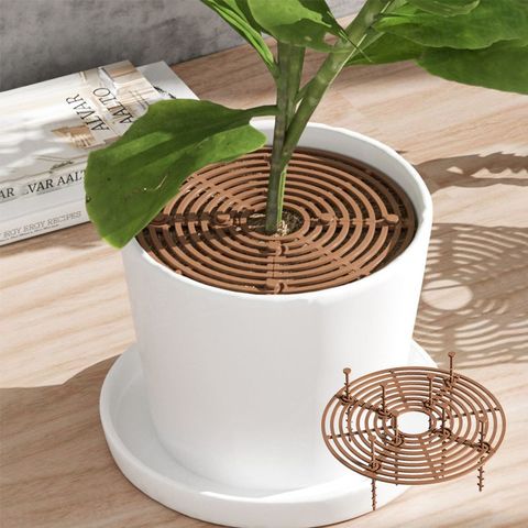 花盆護土蓋 鏤空固土蓋 固土網 盆栽植物根部保護網罩 (中號方形)